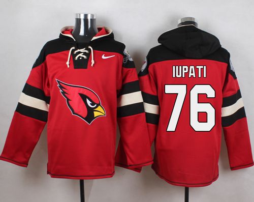 Nike Cardinals #76 Mike Iupati Red Player Pullover NFL Hoodie
